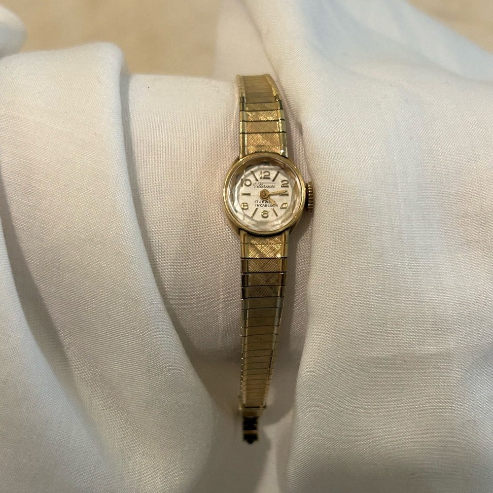 Vintage Swiss Ladies Watch 10Kt RGP Bezel  NONTESTED 6 inch